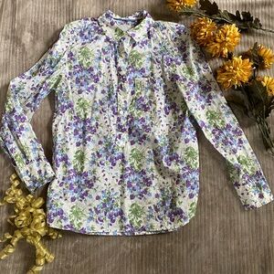 J Crew Classic Popover Blouse